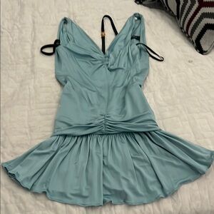 Versace Light Blue Mini Dress